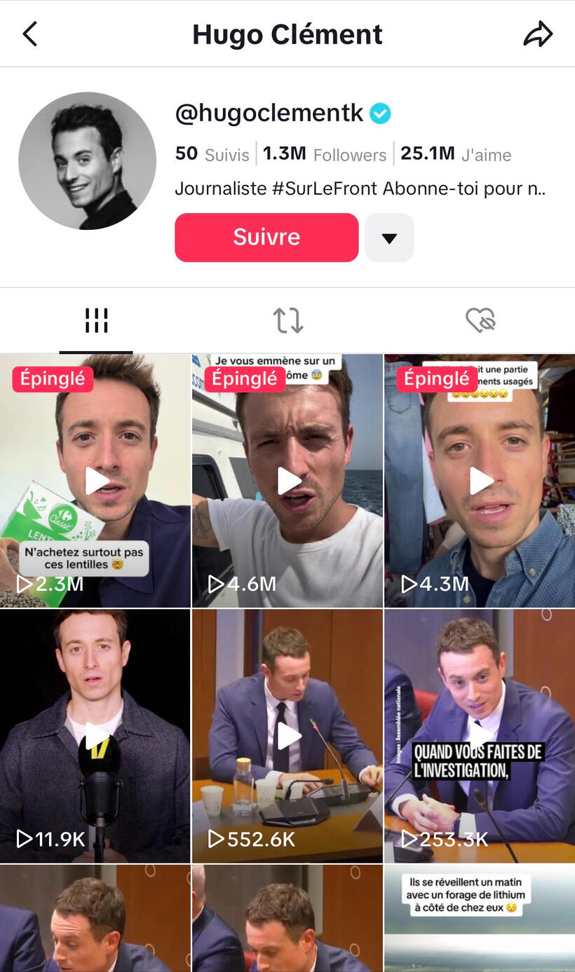 Hugo Clément TikTok